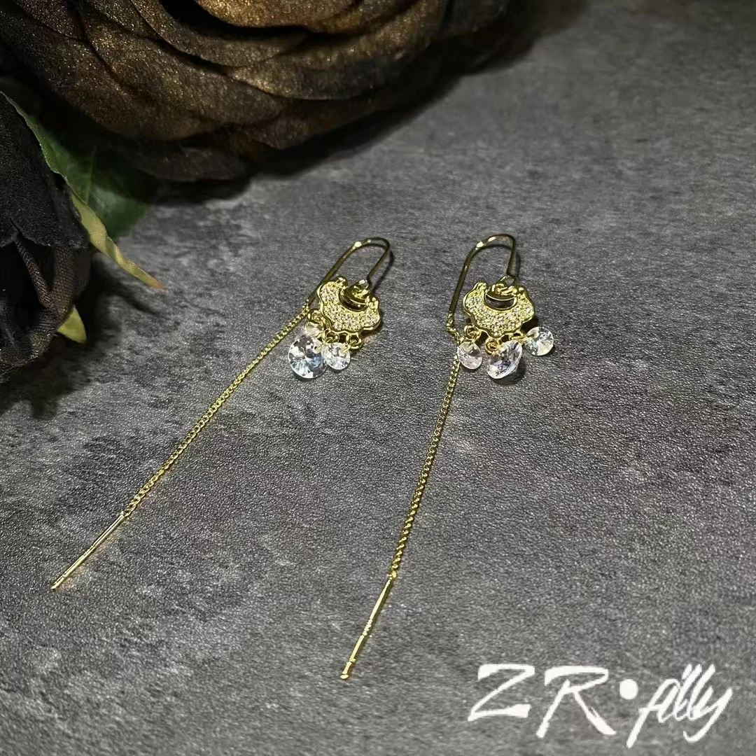 铜合金合成锆石耳饰 时尚个性耳钉1210