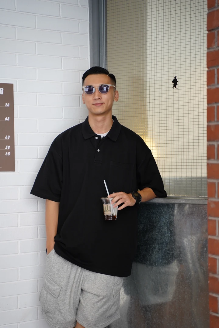 SOTAKU夏季宽松短袖Polo休闲