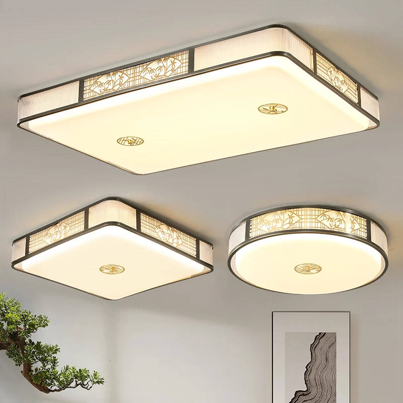 新中式全铜吸顶灯国风禅意简约大气客厅卧室书房卧室茶室灯