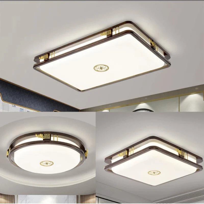 新中式实木灯具简约大气国风禅意吸顶灯客厅书房卧室茶室房间灯