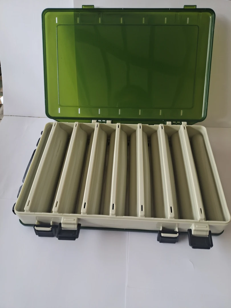 新款路亚饵盒双面大容量多功能路亚饵盒便携双层假饵盒渔具盒