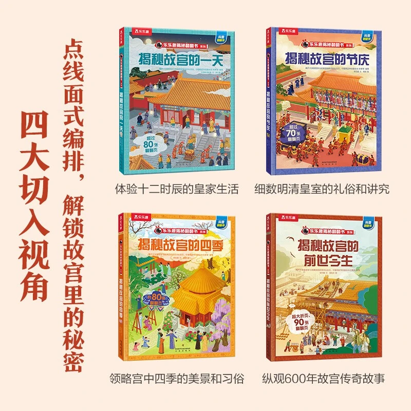 乐乐趣 揭秘故宫翻翻书点读版 儿童启蒙科普立体书小学生课外阅读