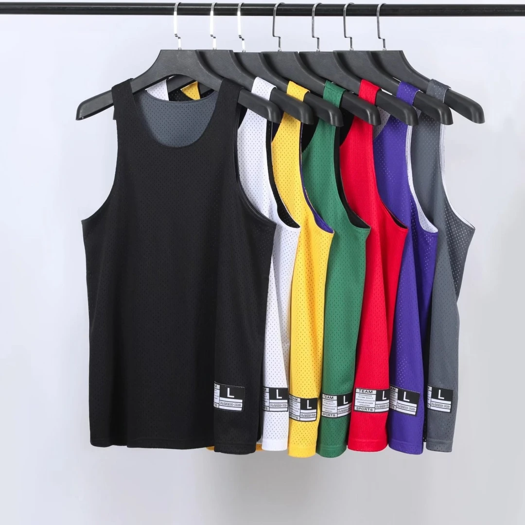 美式篮球背心双面穿高品质款式速干排汗无袖训练服定制宽松潮夏季