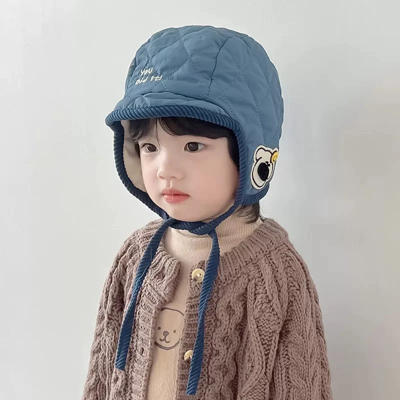 6-20个月男童冬季帽子加绒保暖儿童护耳帽女童遮阳帽婴儿宝宝帽子