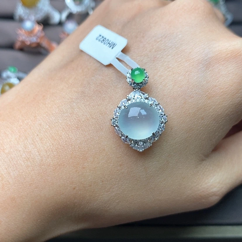 【闪购商品】翡翠戒指银S925镶嵌缅甸