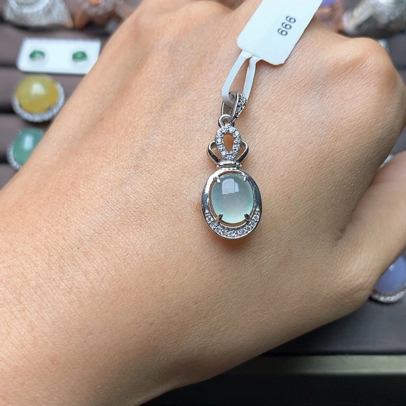 【闪购商品】翡翠戒指银S925镶嵌……