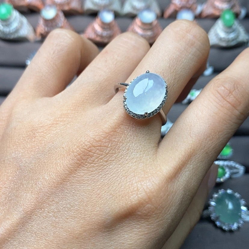 【闪购商品】翡翠戒指银S925镶嵌……