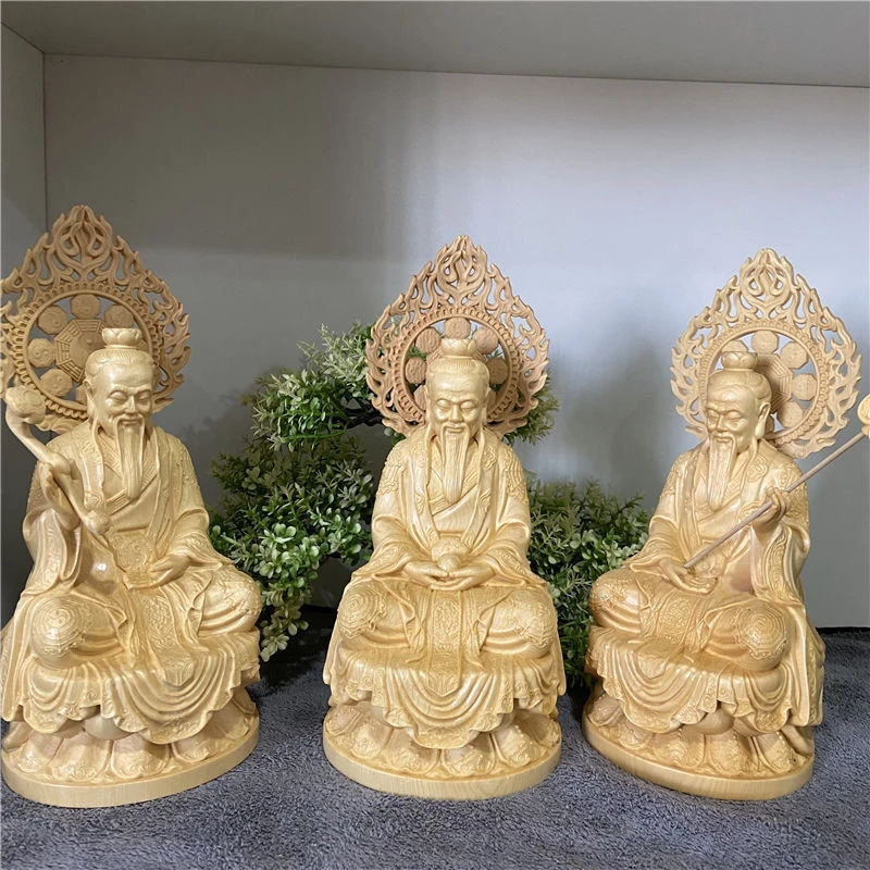 三清道祖神像祖师爷复古太上老君像元始道德灵宝天尊家用供奉摆件