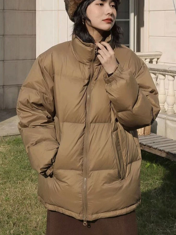 雪中飞绒服特大码300斤胖MM加厚羽绒服2023秋冬宽松保暖立领百