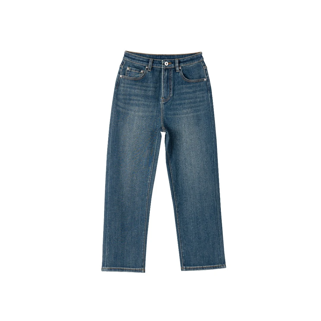 【NOLEYA】中腰小直筒牛仔裤九分弹力显瘦牛仔裤