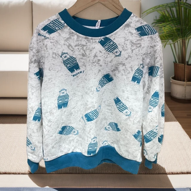 【077编号】F1088蓝春季儿童单件衣服