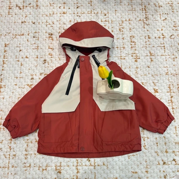 冬季儿童拼色冲锋衣两件套6034