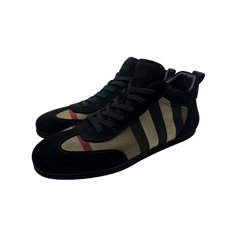 国际柏博瑞秋季新款拼色时尚百搭休闲鞋系带舒适男士休闲皮鞋