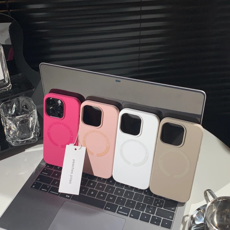 液态硅胶磁吸适用苹果14promax手机壳iPhone15苹果13全包防摔12软
