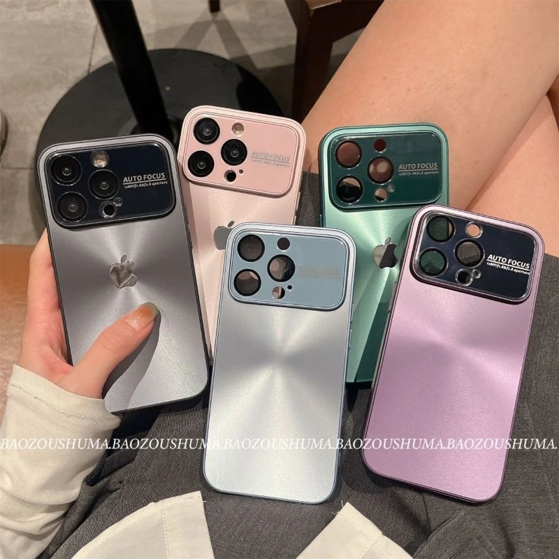 韩ins小众极光镭射大视窗手机壳iPhone14promax苹果13pro香槟金12