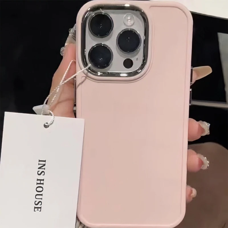 ins风简约纯色iPhone14promax苹果手机壳13液态硅胶12新款11女8软