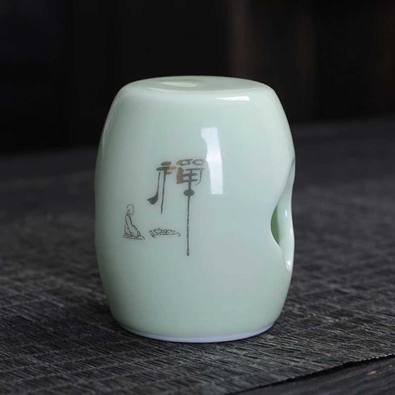 茶托盖置茶壶盖碗盖子配件白瓷陶瓷茶具垫茶道纯手工大号泡茶工具