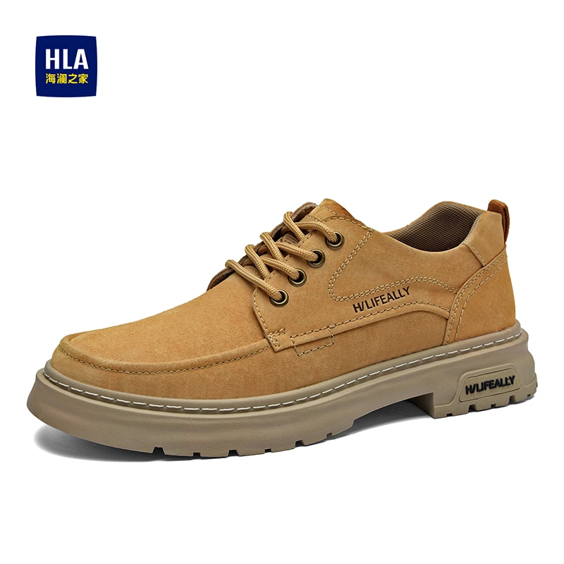 海澜之家男鞋2025秋季新款马丁靴时尚舒适防滑耐磨低帮潮流工装鞋