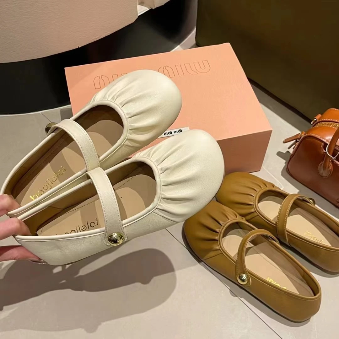 HB36百搭夏季软底春夏平底温柔浅口圆头单鞋