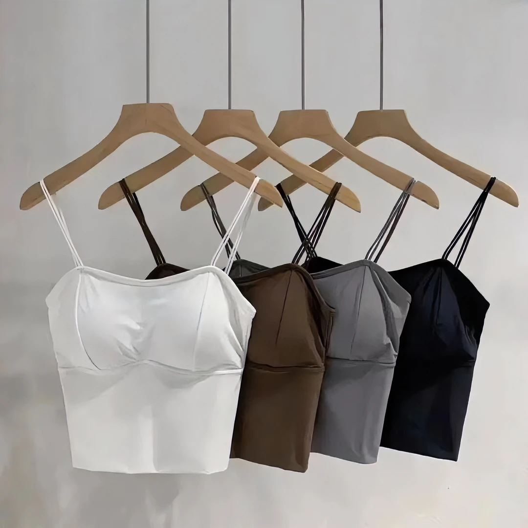 小婷推荐 时尚百搭小背心2290外穿露背运动简约纯色打底瑜伽美背