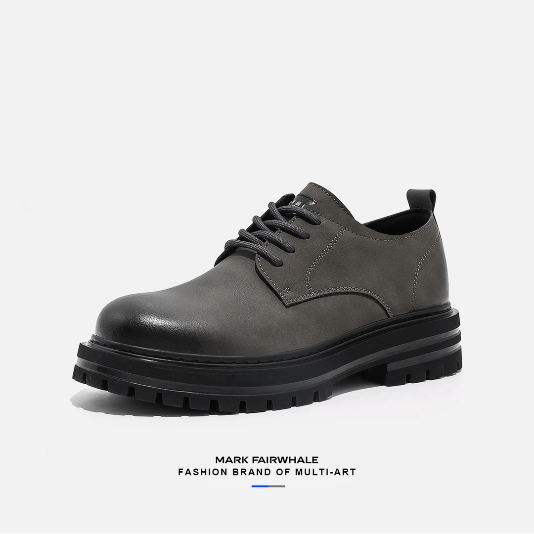马克华菲正品高档品质爆款2025新款休闲时尚男士百搭平跟皮鞋男鞋