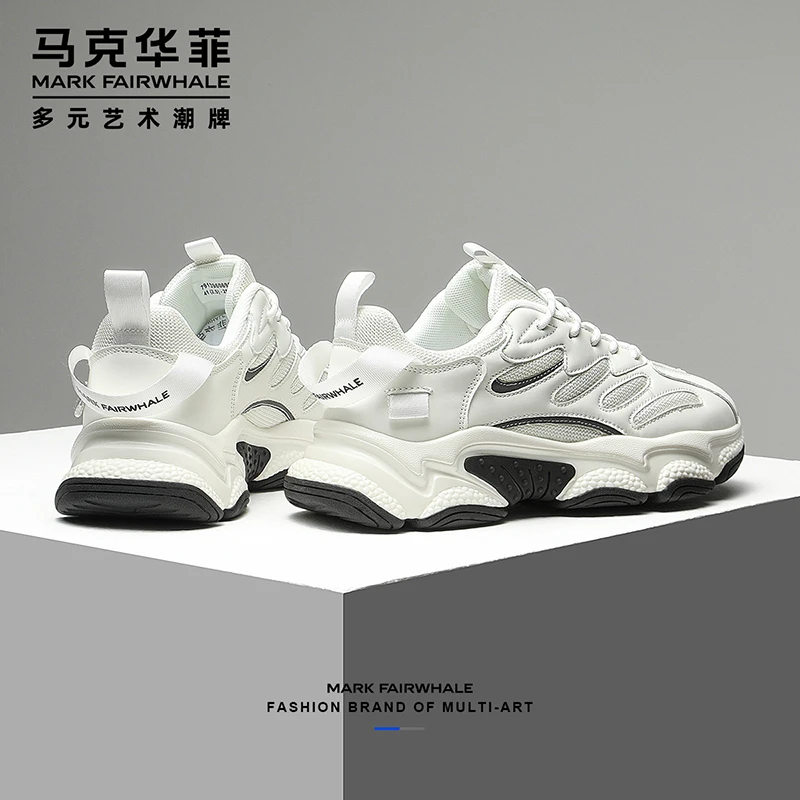 马克华菲鞋子男运动鞋2025年春新款厚底增高休闲爆款ins老爹