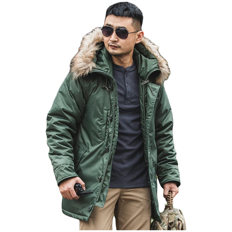 秋冬防寒保暖户外战术棉服 男连帽防寒耐磨冬季加厚御寒大衣外套