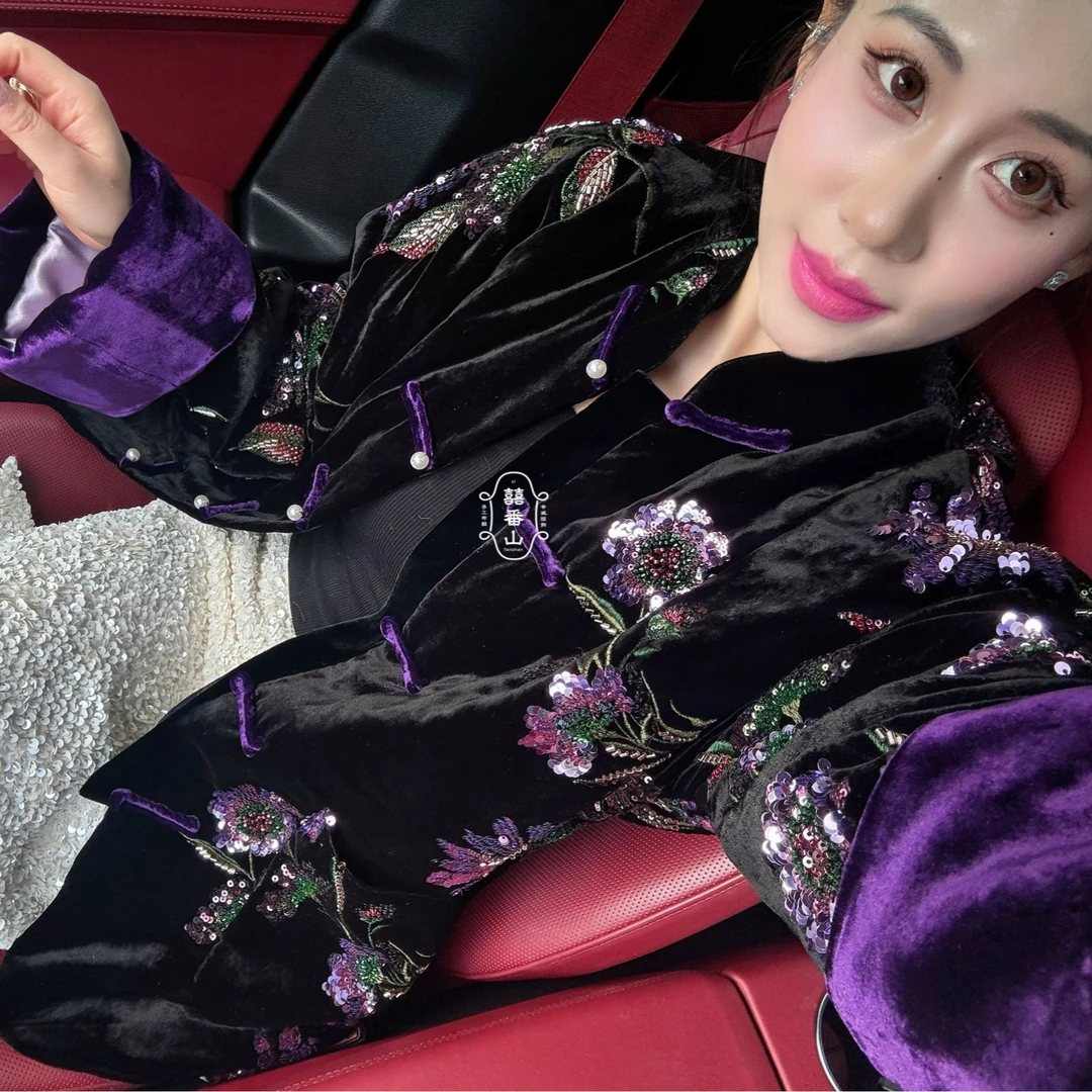 【囍番山·冬】黑紫女神·棉袄