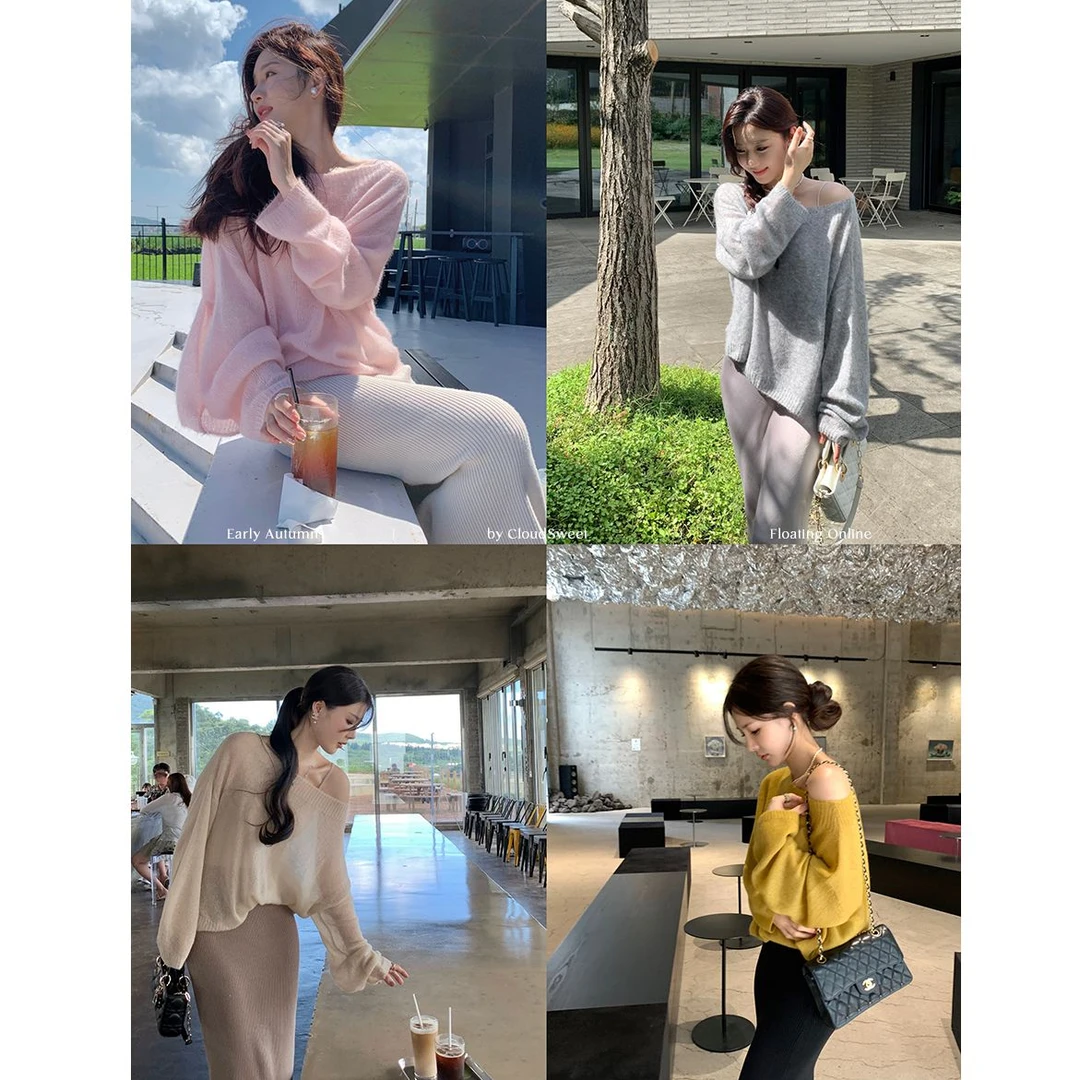 （现货）CloudSweet 氧气感美人高比定纺婴毛针织衫