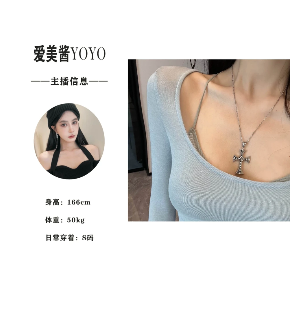 钛钢项链 YO丨276星际 简约十字架项链