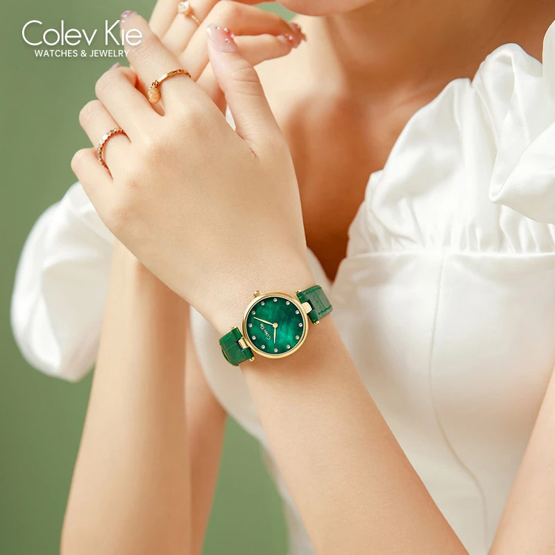 Colevkie【官方正品】手表女士2024新款气质小绿表十大品牌轻奢女表