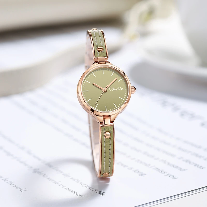 ColevKie正品女士女款轻奢小众时尚法式手链表简约精致腕表-M