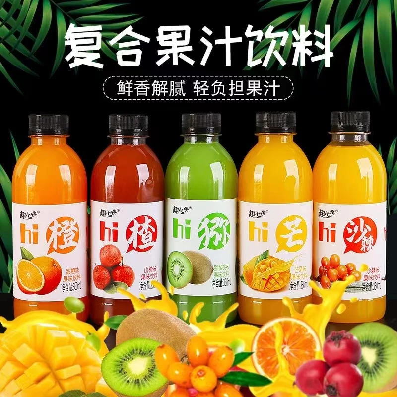 沙棘汁果汁饮料果味饮品6瓶装整箱批发夏季瓶装水冰爽解渴山楂汁