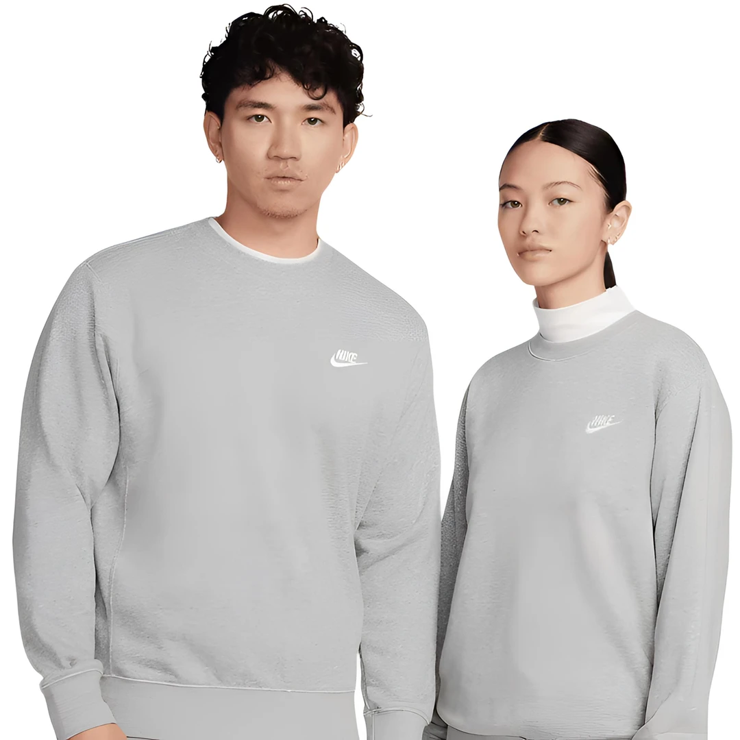 NIKE/耐克男子长袖圆领灰色时尚百搭休闲运动套头衫卫衣BV2667063