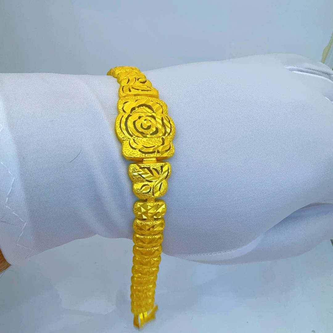 钛钢手镯 2024年女款新款金色手镯