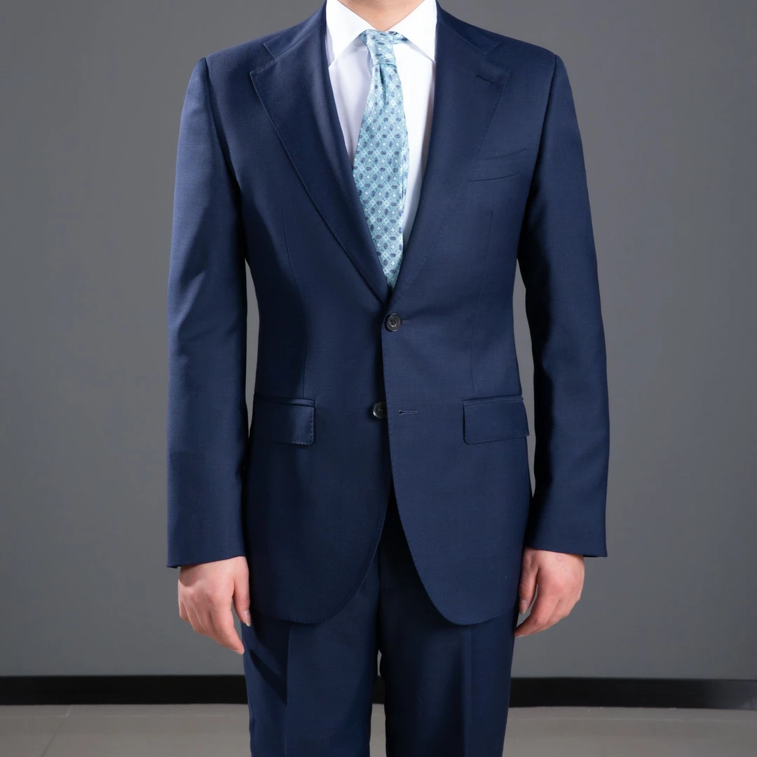 【三防高定100%羊毛董事长西装】男士平驳领商务西服套西-2