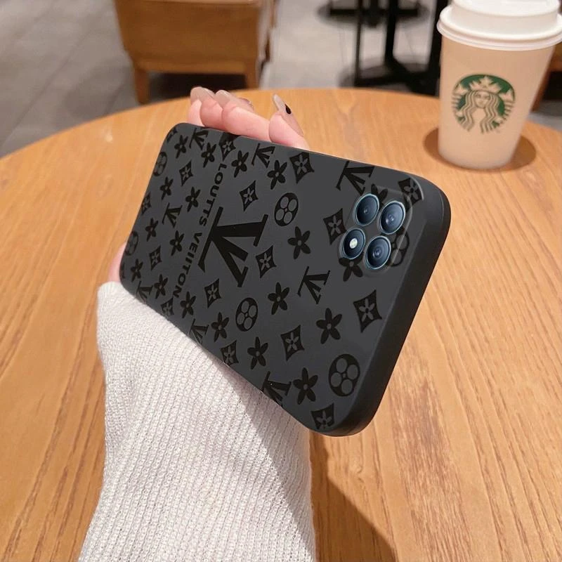 opporeno4se5g手机壳网红潮牌酷黑满铺lv老花黑色个性情侣全包防