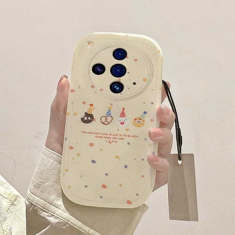 oppofindx7泼墨饼干手机壳新款保护套防摔软硅胶女款卡通全包防摔