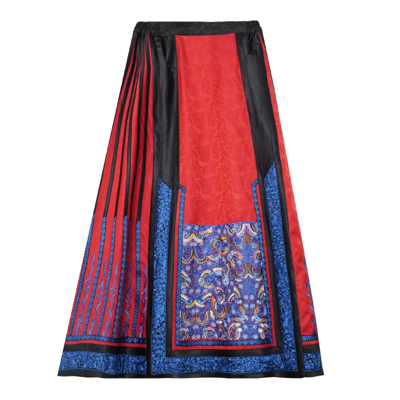 娑尔香云纱红色马面裙SH4BR02600