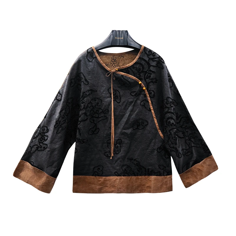 娑尔黑色刺绣短外套SI2SB02853