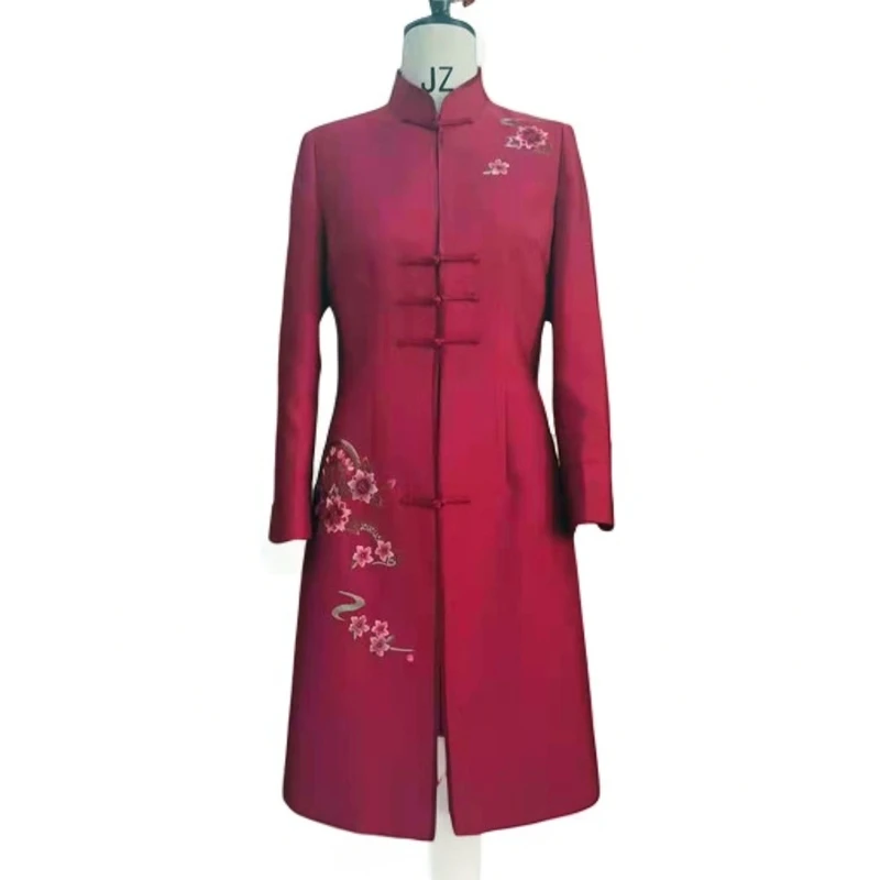 格格品牌中长款绣花时尚气质风衣外套G73BT020321