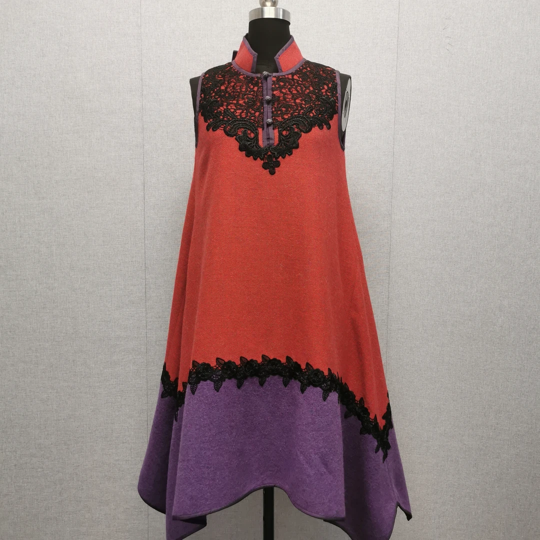 格格   设计师国风毛呢连衣裙J63CC020100