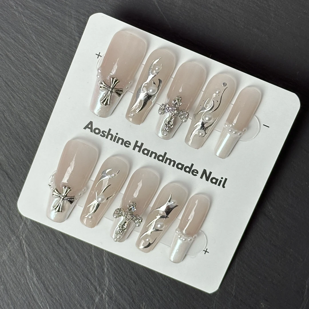 珍珠克罗心 | Aoshine好闪轻奢手工穿戴甲