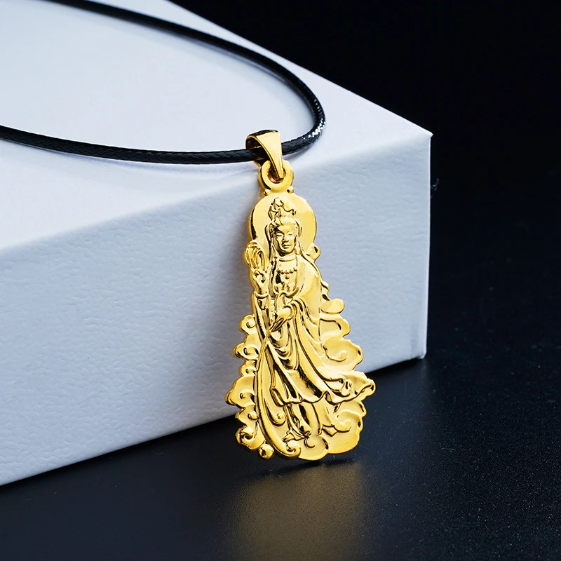 铜合金项链 2025新款越南立体观音时尚百搭大气精美项链吊坠