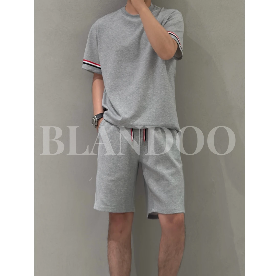 BLANDOO 夏季新款  男士简约百搭休闲时尚套装8603
