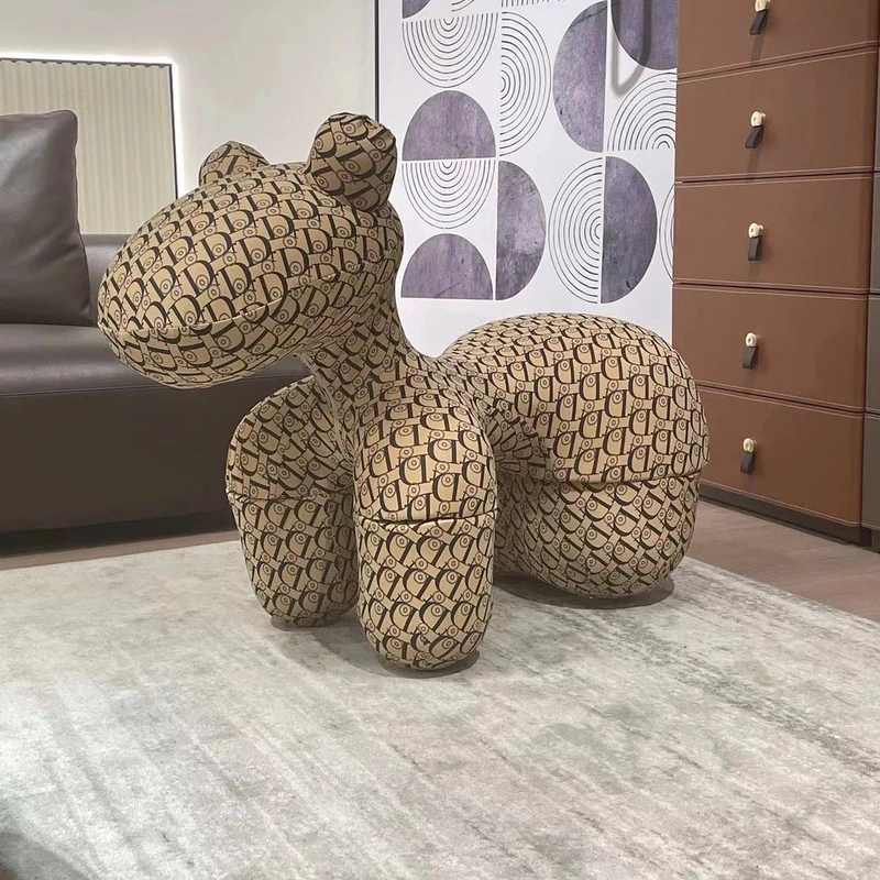 简约轻奢网红小马椅创意椅子客厅儿童动物座椅坐凳小马椅换鞋凳