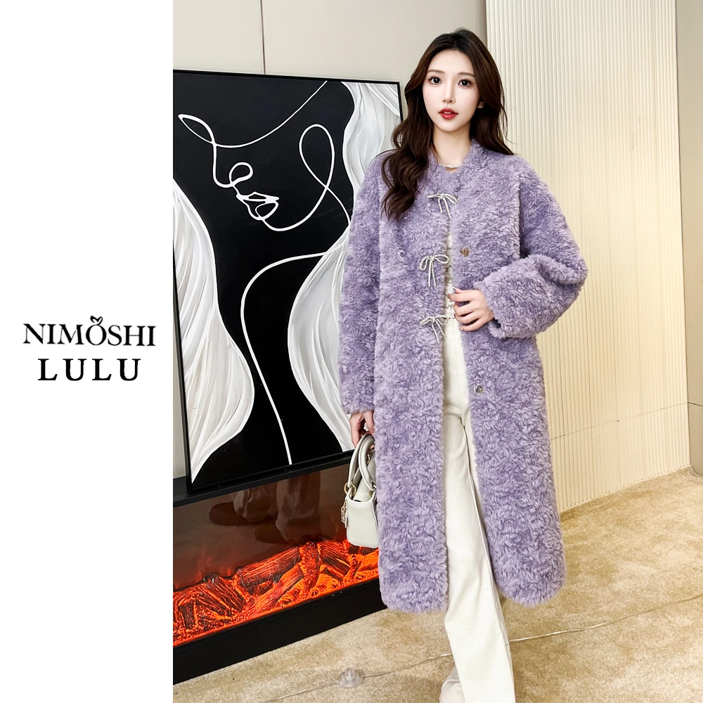 NIMðSHI【璐璐】编号23欧货冬季新款皮毛一体羊羔毛大衣T0089