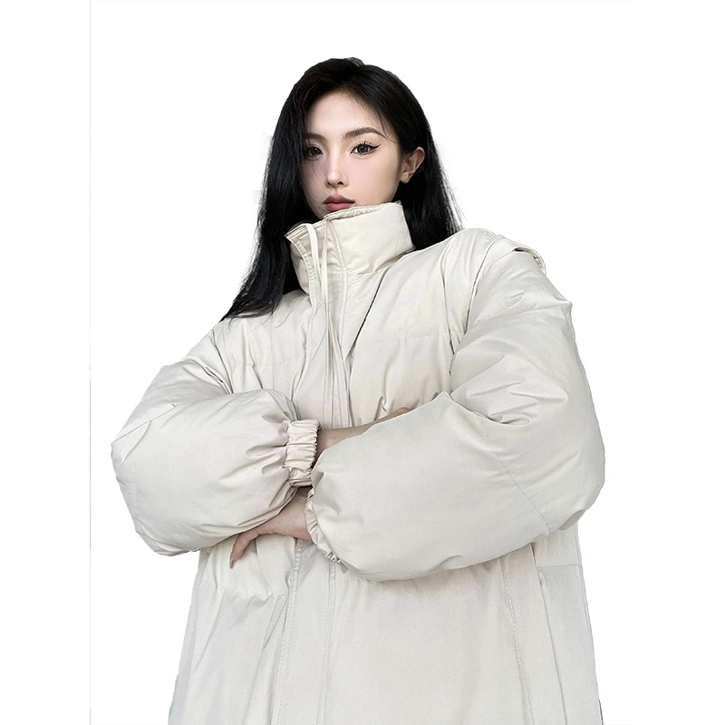 BWELL秋冬新款情侣宽松潮流加厚立领冬季外套YWY7015