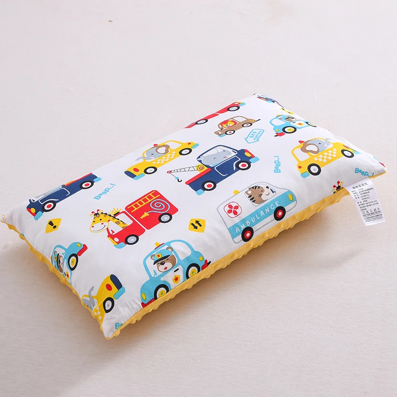 儿童全棉枕套豆豆绒安抚枕定型枕芯宝宝小孩午睡专用可拆洗小枕头