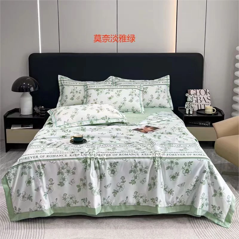 【高货清仓】超柔凉感丝亲肤印花夏被四件套-莫奈
